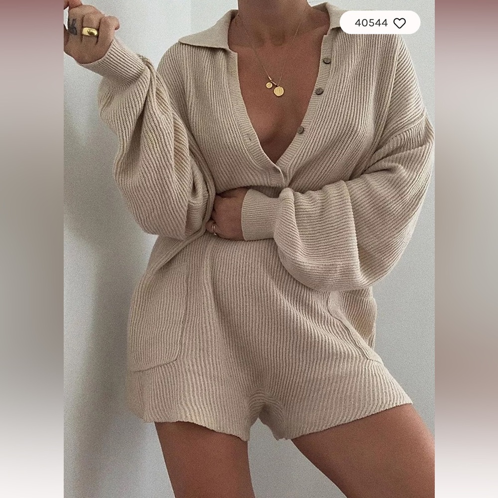 Free people picnic sweater romper